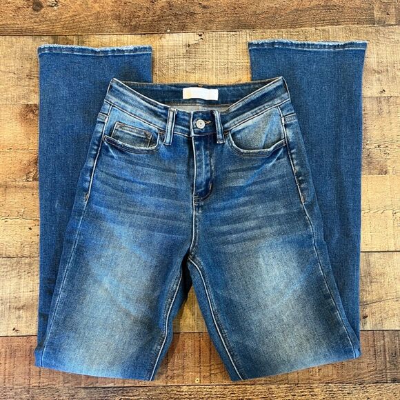 Vervet Blue Jeans Walking On Sunshine Size 25 Slim Boot Cut Flare - Picture 6 of 8